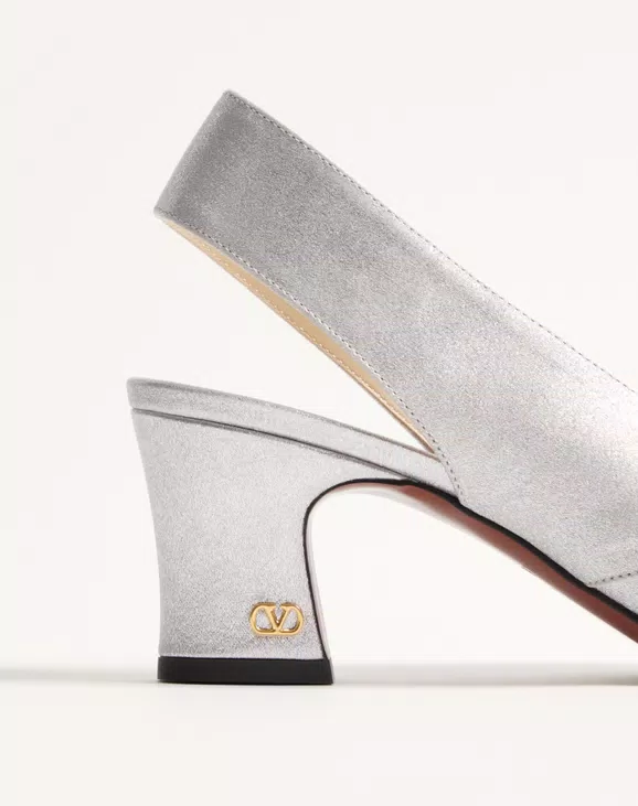 Valentino Adamantine Slingback Pumps In Glitter Fabric 60Mm - Image 2